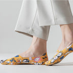 Tecknade Casual Strumpor i Bomull och Polyester – Fotledslängd med Katt - och Hundmönster - STILUNA