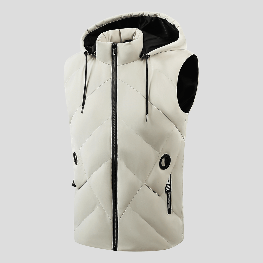 Vadderad Västar i Bomull med Hög Krage och Dragkedja – Aspen Design - STILUNA