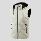 Vadderad Västar i Bomull med Hög Krage och Dragkedja – Aspen Design - STILUNA