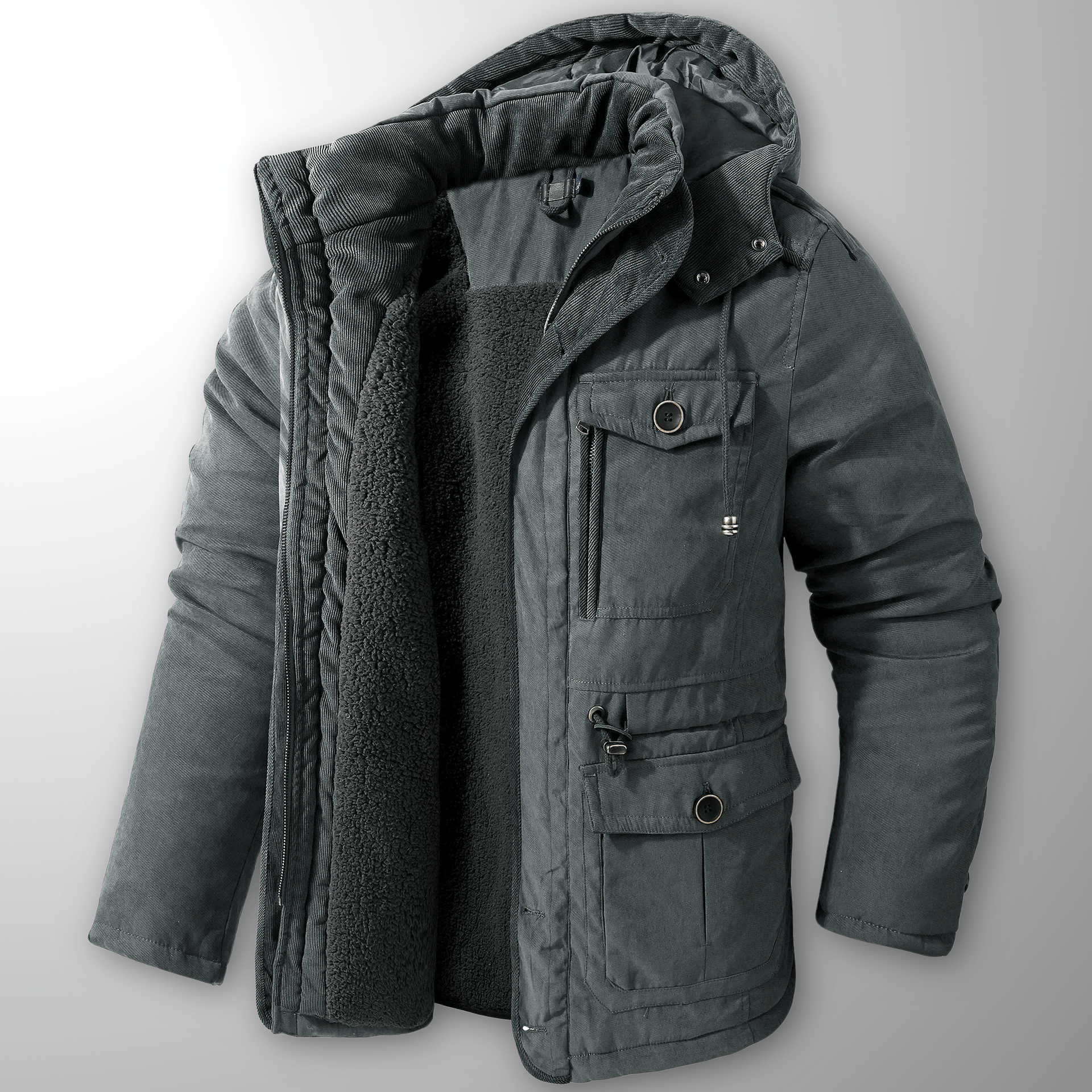 Vattentät och Andningsbar Jacka med Termisk Reflektion och Avtagbar Huva - STILUNA