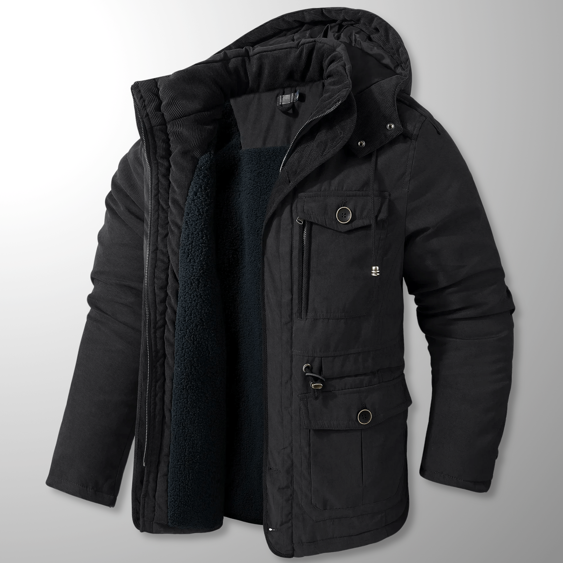 Vattentät och Andningsbar Jacka med Termisk Reflektion och Avtagbar Huva - STILUNA