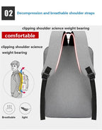 Vattentät Oxford Laptop Ryggsäck 15.6 Tum: Lås Upp Hög Kapacitet Med USB Laddningsport För Affärsresor Och Skola - STILUNA