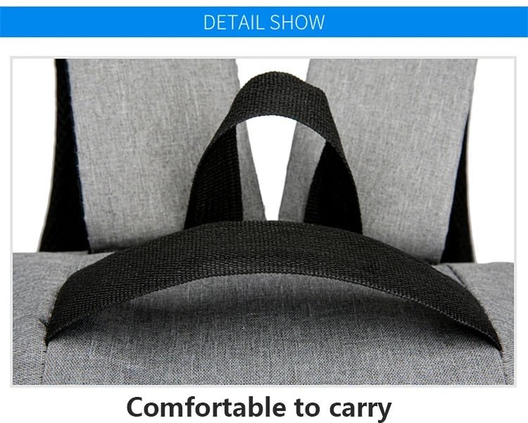 Vattentät Oxford Laptop Ryggsäck 15.6 Tum: Lås Upp Hög Kapacitet Med USB Laddningsport För Affärsresor Och Skola - STILUNA