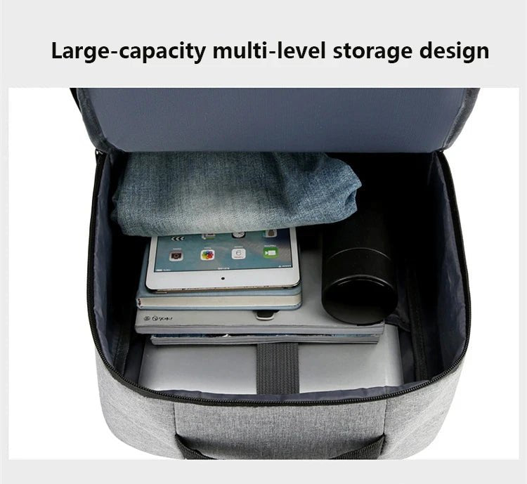 Vattentät Oxford Laptop Ryggsäck 15.6 Tum: Lås Upp Hög Kapacitet Med USB Laddningsport För Affärsresor Och Skola - STILUNA