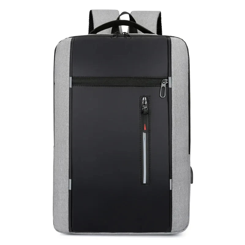 Vattentät Oxford Laptop Ryggsäck 15.6 Tum: Lås Upp Hög Kapacitet Med USB Laddningsport För Affärsresor Och Skola - STILUNA