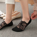 Ventilerande Blommiga Strumpor i Mjuk Bomull för Vår och Sommar – Fotledslängd, Flera Färger - STILUNA