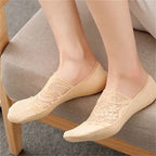 Ventilerande Blommiga Strumpor i Mjuk Bomull för Vår och Sommar – Fotledslängd, Flera Färger - STILUNA