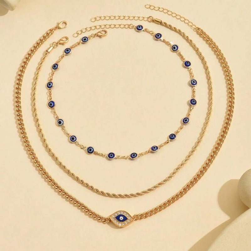 Vintage Bohemiskt Hänge Halsband i Legering med Strass – Justerbar Längd - STILUNA