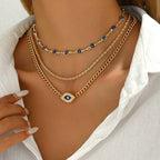 Vintage Bohemiskt Hänge Halsband i Legering med Strass – Justerbar Längd - STILUNA