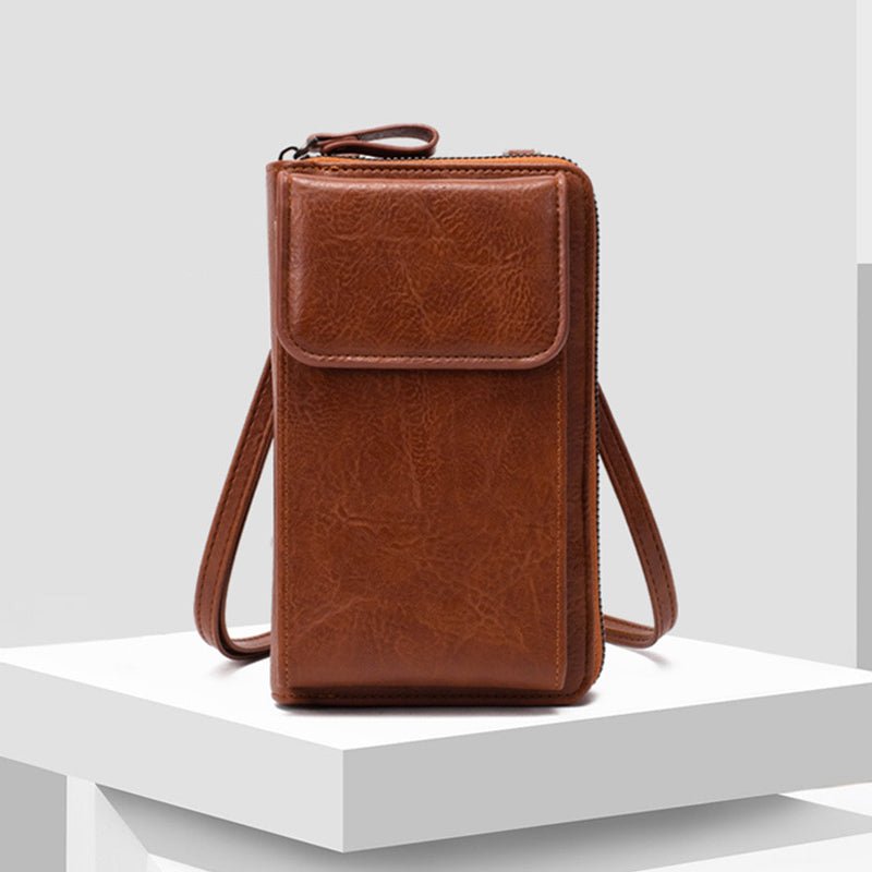 Vintage Casual Axelväska i PU med Dragkedja – 18 cm x 11 cm - STILUNA