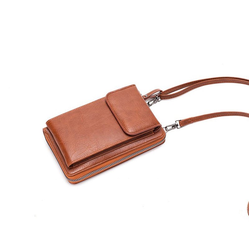 Vintage Casual Axelväska i PU med Dragkedja – 18 cm x 11 cm - STILUNA