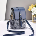 Vintage Casual Axelväska i PU med Dragkedja och Magnetisk Spänne – 19 cm x 13 cm - STILUNA