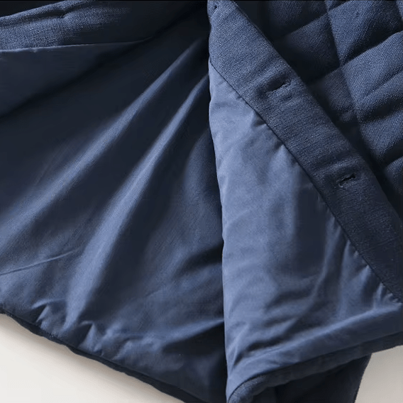 Vinterjacka Herr Lätt och Värmande med Diamantquiltad Design och Knappstängning – Perfekt för Övergångsväder - STILUNA