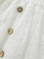 Vit Spets Tunika Strandklänning – Halvlånga Ärmar, Elegant Bodycon - STILUNA