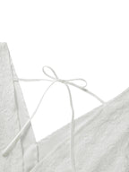 Vit Spets Tunika Strandklänning – Halvlånga Ärmar, Elegant Bodycon - STILUNA